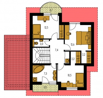 Plan de sol du premier étage - KLASSIK 161